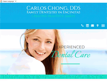 Tablet Screenshot of carloschongfamilydentistry.com